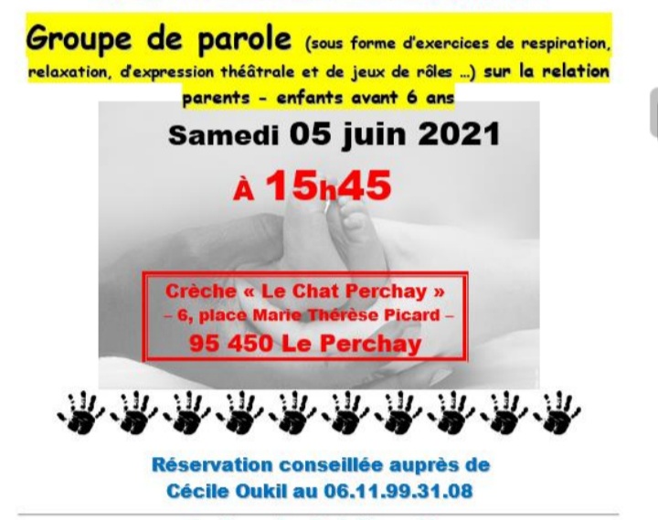 Groupe De Parole Creche Le Chat Perchay 5 Juin 15h45 Vigny