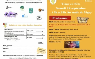 Vigny en fête le 12 septembre 2026!