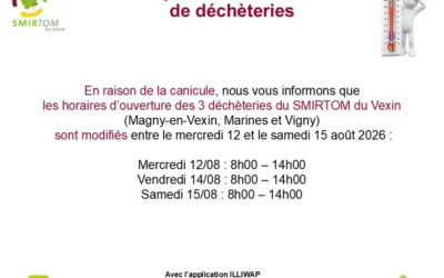 Adaptation des horaires des déchèteries