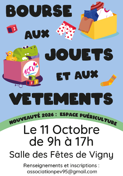 Bourse aux jouets et aux vêtements – dimanche 11 octobre 